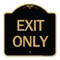 Signmission Designer Series Sign-Exit Only, Black & Gold Aluminum Sign, 18" H, 18" L, BG-1818-24471 A-DES-BG-1818-24471 - alternate 1